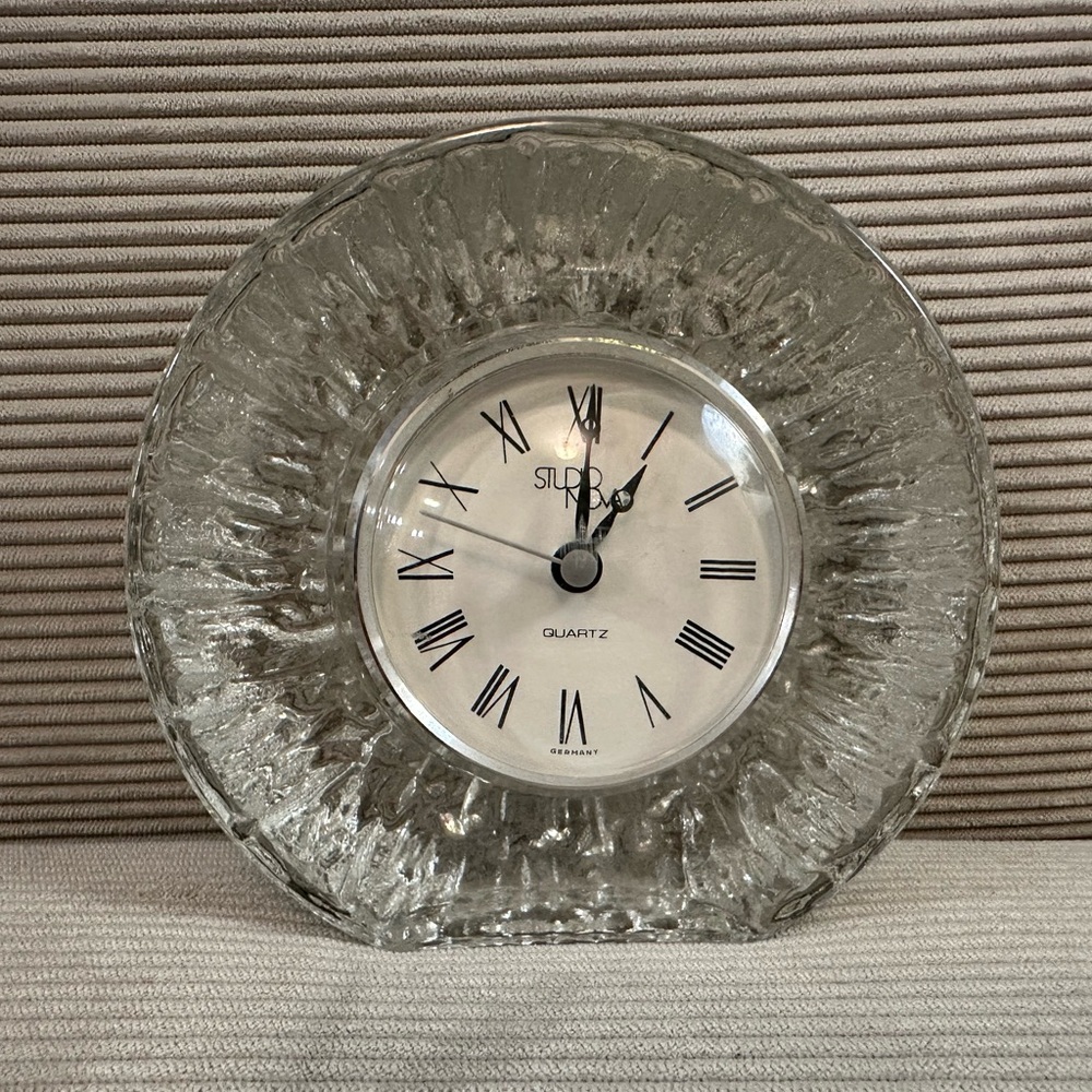 Vintage German Studio Nova Quartz
Table Clock with Mikasa Crystal 5 in